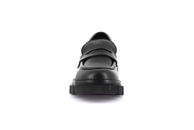 Moccasin in genuine leather | ROCE SC4318 - BLACK | Grünland