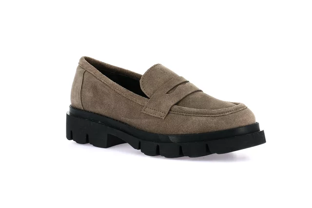 Moccasin in suede | ROCE SC4319 - taupe