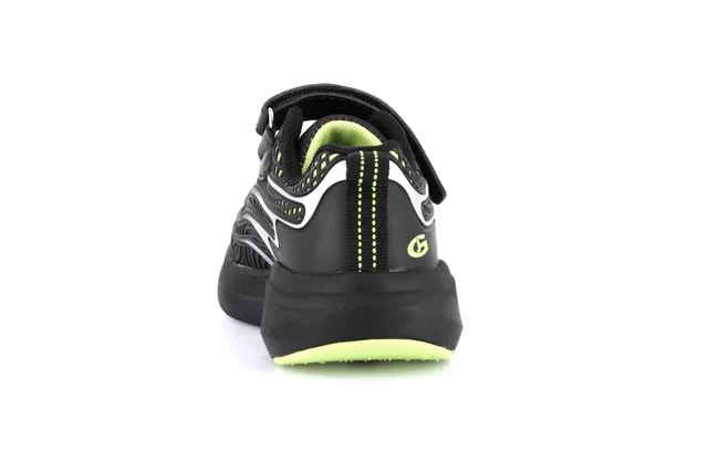 Superleichter Sneaker | TIRS SC4337 - NERO-LIME | Grünland Junior