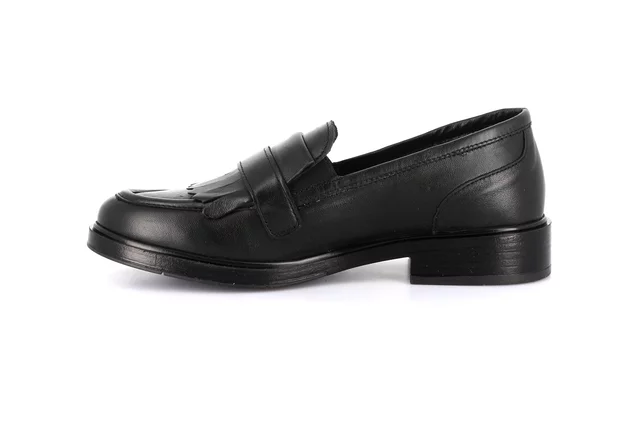 Women's moccasin in genuine leather | AFFE SC4357 - BLACK | Grünland