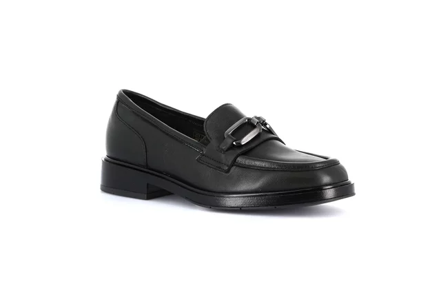 Mocassino da donna in vera pelle | AFFE SC4358 - nero