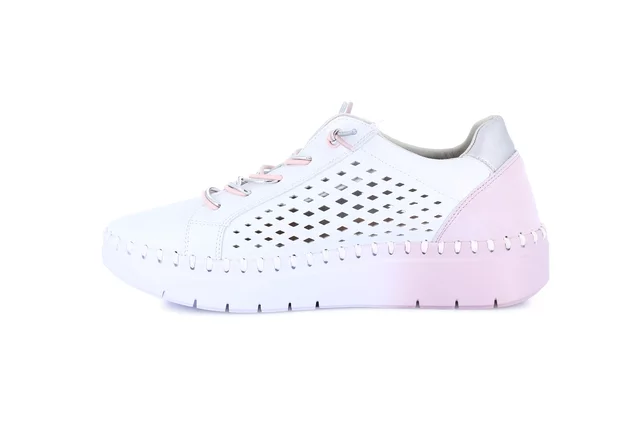 Superleichter Sneaker | SILI SC4583 - BIANCO-ROSA | Grünland