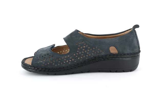 Offener Schuh mit doppeltem Klettverschluss | NILE SC4881 - BLAU | Grünland