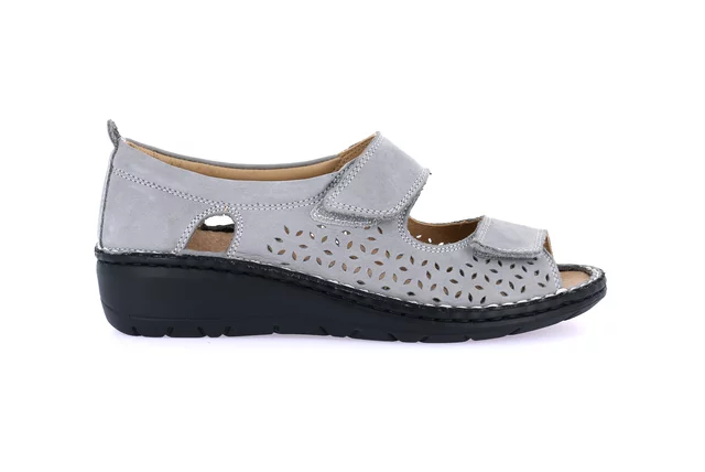 Open shoe with double velcro closure |NILE SC4881 - GREY | Grünland