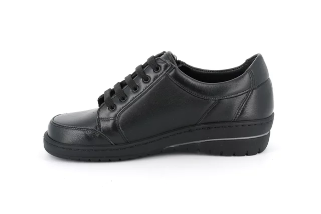 Total schwarzer Stretch-Schuh mit Reißverschluss | NILE SC5399 - SCHWARZ | Grünland