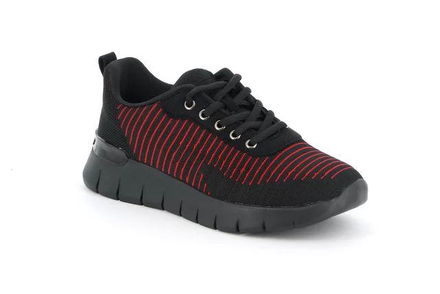 Sneaker aus Stoff | SACE SC5493 - NERO-ROSSO | Grünland