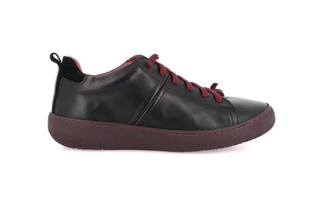 Urban sneaker with elastic laces | IMOD SC5609 - NERO-BORDO' | Grünland