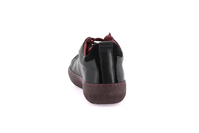 Sneaker urban con lacci elastici | IMOD SC5609 - NERO-BORDO' | Grünland