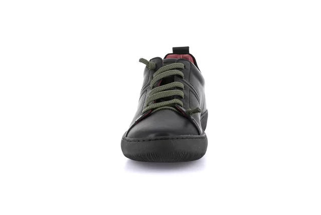 Urbaner Sneaker mit elastischen Schnürsenkeln | IMOD SC5609 - NERO-OLIVA | Grünland