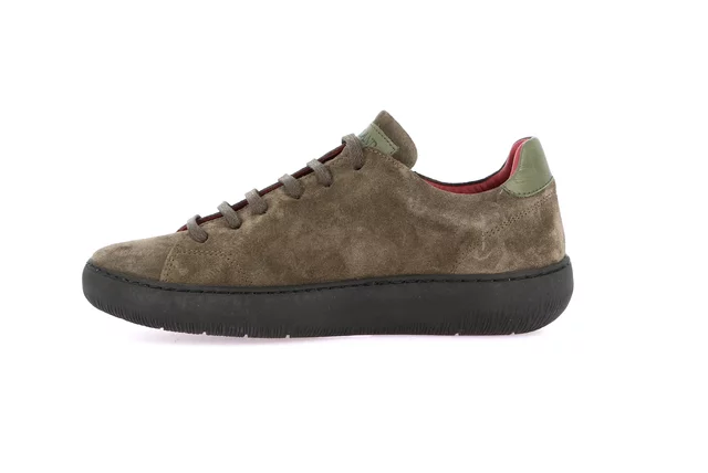 Sneaker in suede with side zip | IMOD SC5610 - OLIVA | Grünland