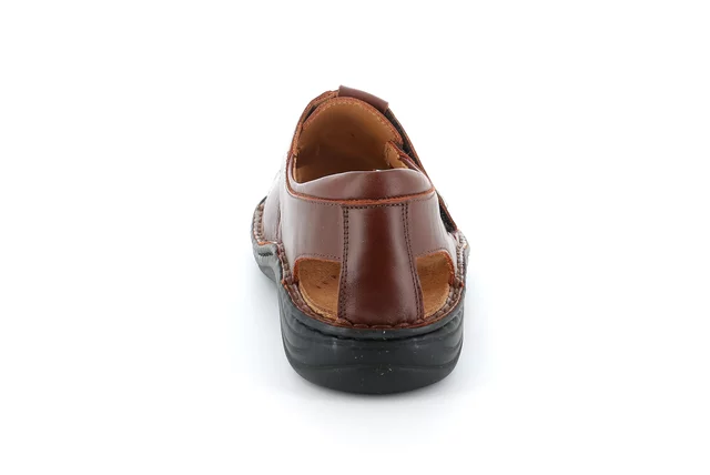 Sandalo da uomo in pelle | LINO SE0015 - CIOCCOLATO | Grünland