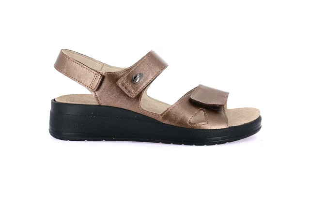 Sandalo comfort con leggera zeppa | DIDA SE0150 - BRONZO | Grünland