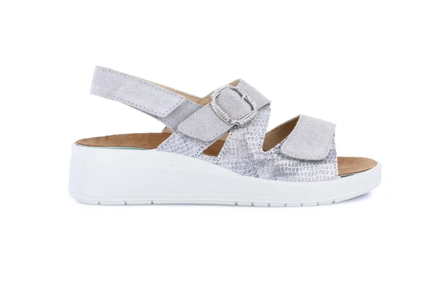 Sandalo comfort con leggera zeppa | DIDA SE0184 - GRIGIO | Grünland