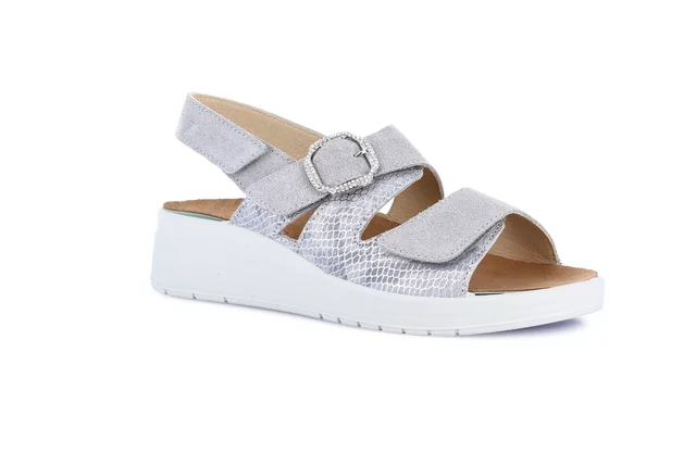Sandalo comfort con leggera zeppa | DIDA SE0184 - grigio
