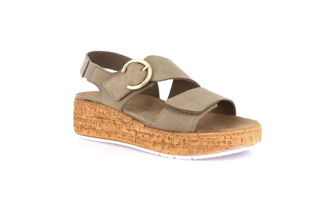 Sandalo doppia fascia regolabile | DAST SE0300 - kaki