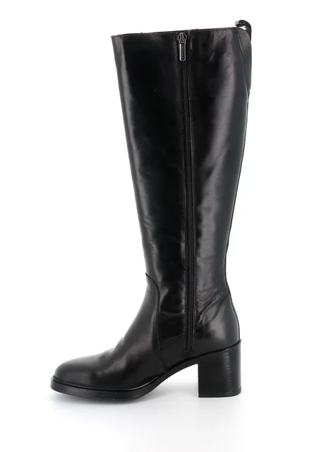 High leather boot with heel | ADIR ST0041 - BLACK | Grünland