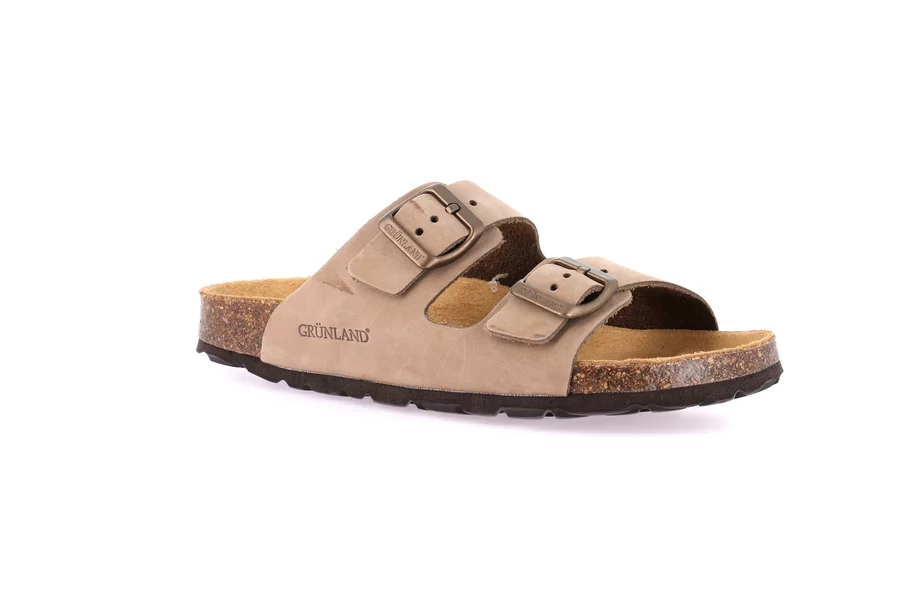 Grunland Ciabatta In Sughero Sara CB2002 – Modello Donna Color Mogano – Calzatura Naturale E Morbida