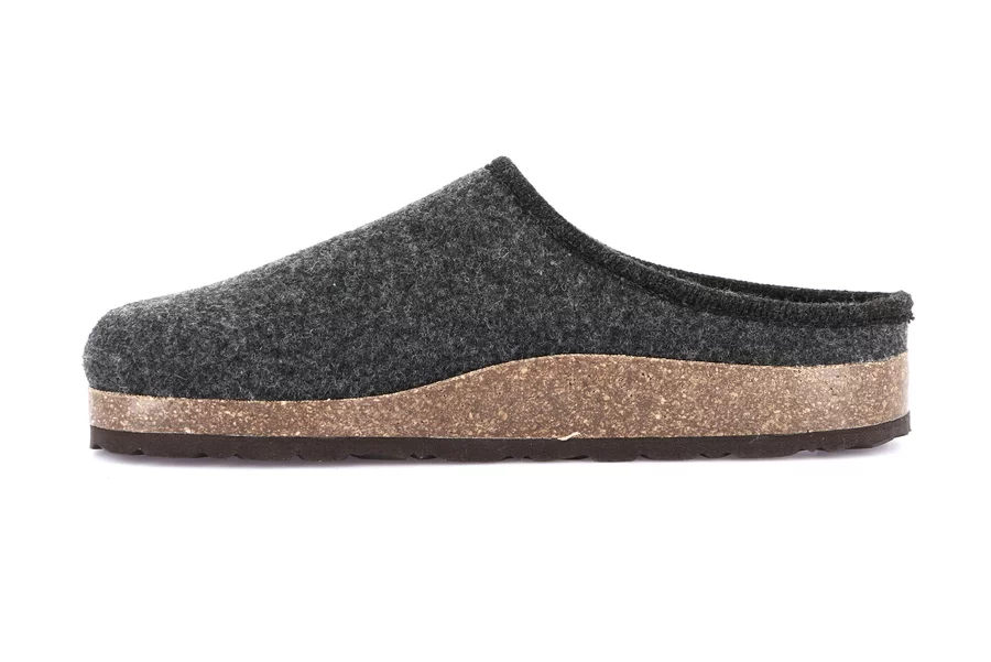 Cork and felt winter slipper | ROBI CB0173 - ANTRACITE | Grünland