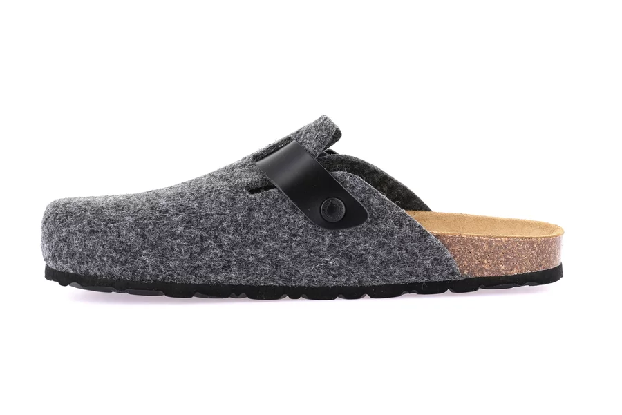 Men's slipper in cork and felt CB0185 - ASFALTO | Grünland