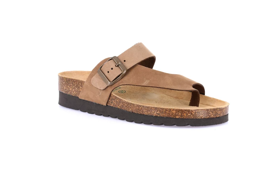 Ciabatta in sughero naturale e nabuk | HOLA CB0327 - TAUPE | Grünland