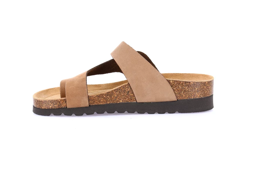 Ciabatta in sughero naturale e nabuk | HOLA CB0327 - TAUPE | Grünland