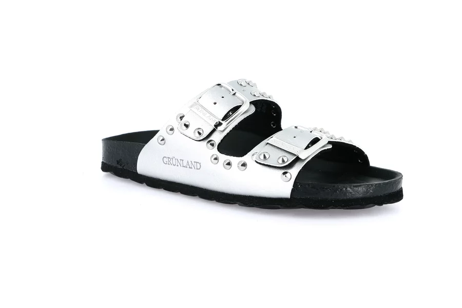 Ciabatta con borchie | SARA CB0737 - ARGENTO | Grünland