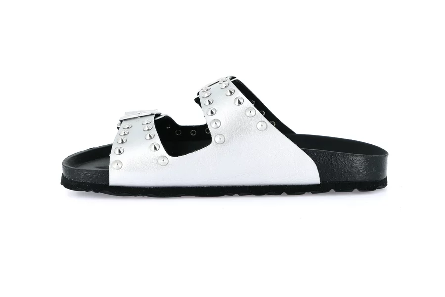 Ciabatta con borchie | SARA CB0737 - ARGENTO | Grünland