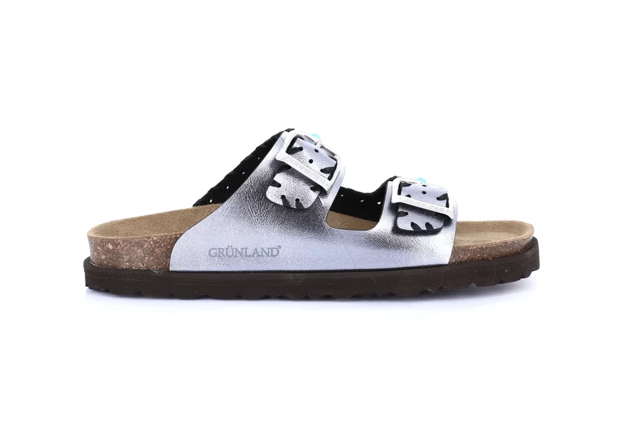 Ciabatta metallizzata in sughero naturale | SASA CB0749 - ANTRACITE | Grünland