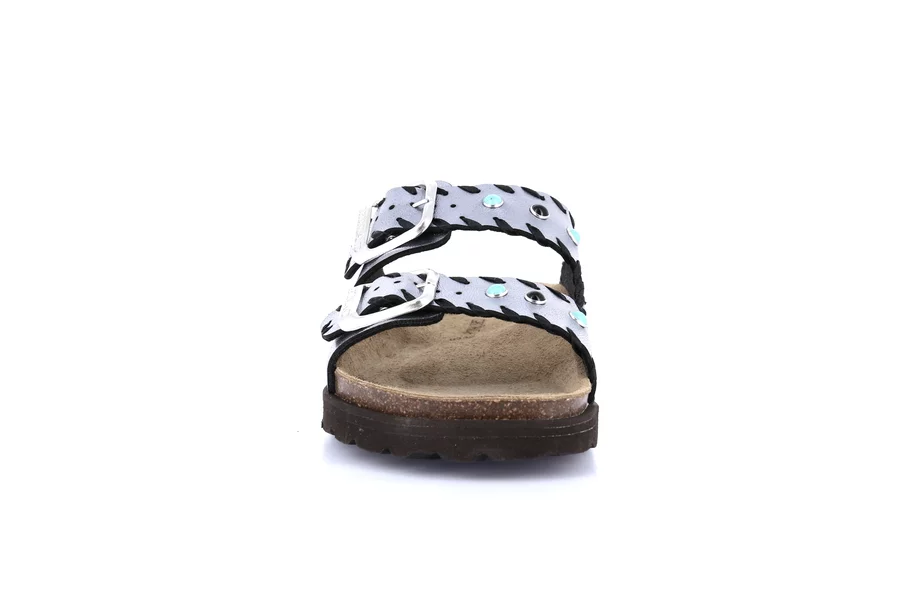Ciabatta metallizzata in sughero naturale | SASA CB0749 - ANTRACITE | Grünland