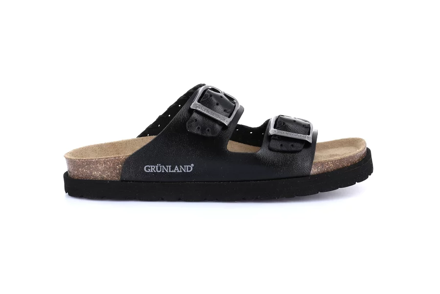 Ciabatta metallizzata in sughero naturale | SASA CB0749 - NERO | Grünland