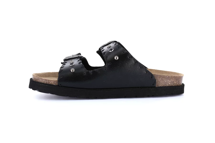 Ciabatta metallizzata in sughero naturale | SASA CB0749 - NERO | Grünland
