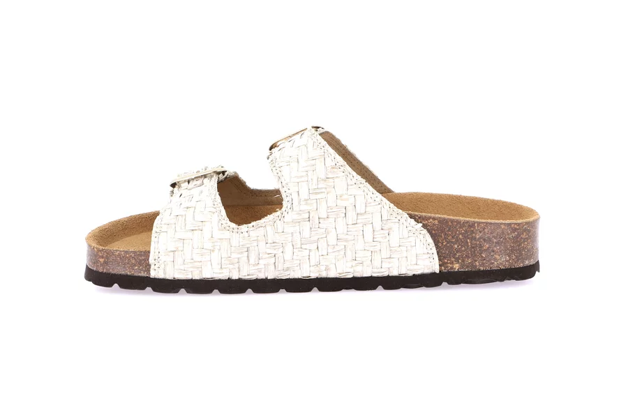 Ciabatta in rafia intrecciata | ENNY CB0774 - CORDA | Grünland