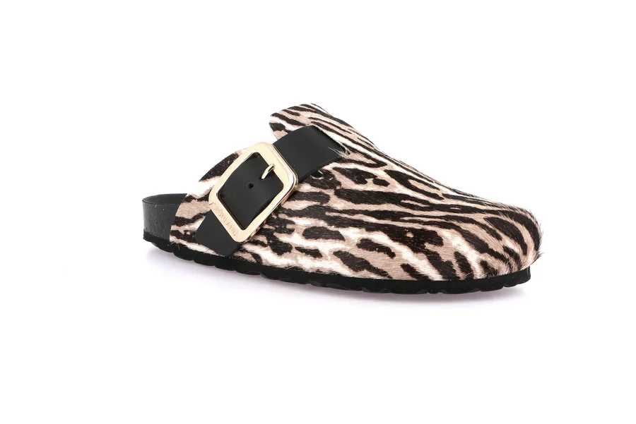 Ciabatta punta chiusa invernale animalier | SARA