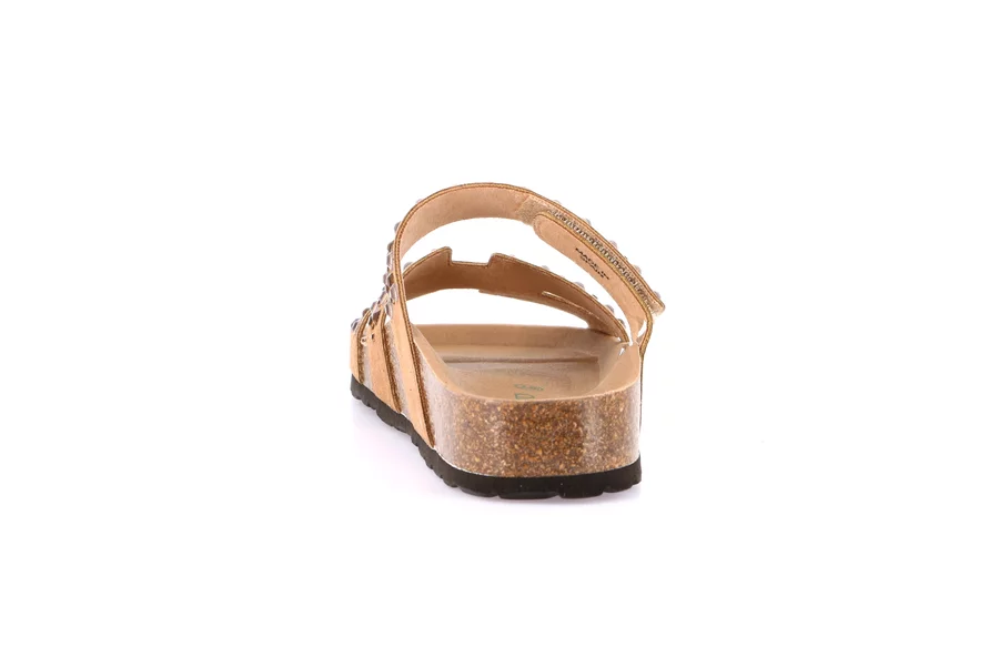Ciabatta "H" con fascia regolabile | ENNY CB0814 - CUOIO | Grünland
