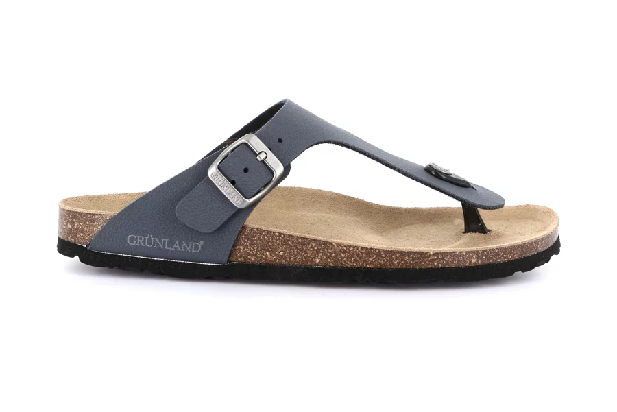 Flip-Flop-Slipper aus Kork CB0927 - BLAU | Grünland Junior