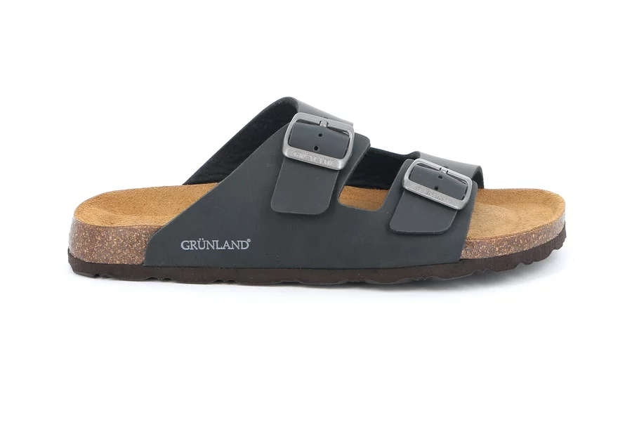 Sandale mit doppeltem Schnalle und Re-Soft Fußbett | BOBO CB0974 - SCHWARZ | Grünland