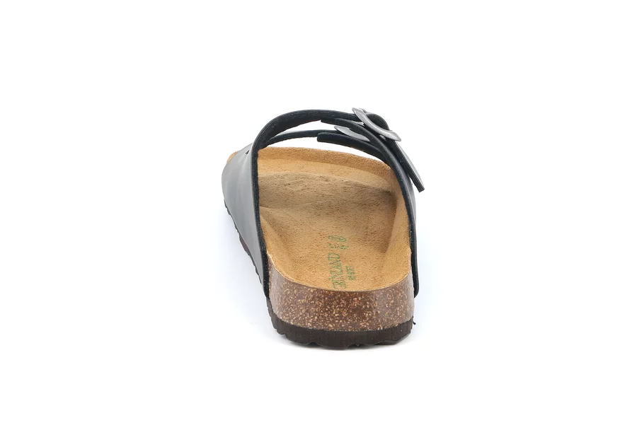 Sandale mit doppeltem Schnalle und Re-Soft Fußbett | BOBO CB0974 - SCHWARZ | Grünland