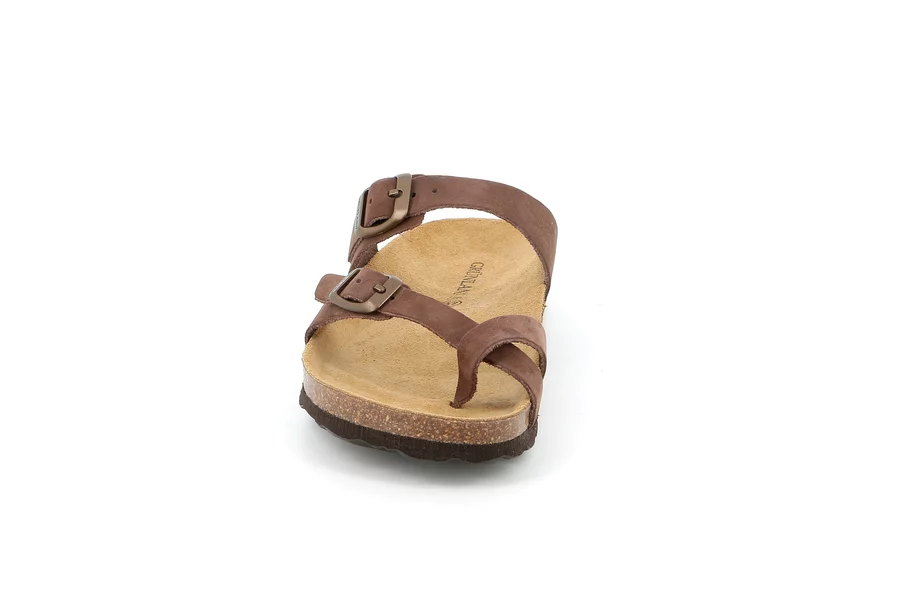 Women's Flip Flop in Cork | SARA CB1050 - BROWN | Grünland