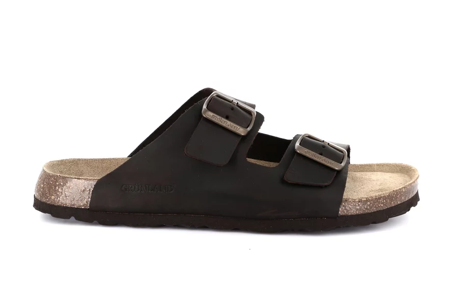 Double band slipper with metal-free buckles | BOBO CB1631 - MOGANO | Grünland