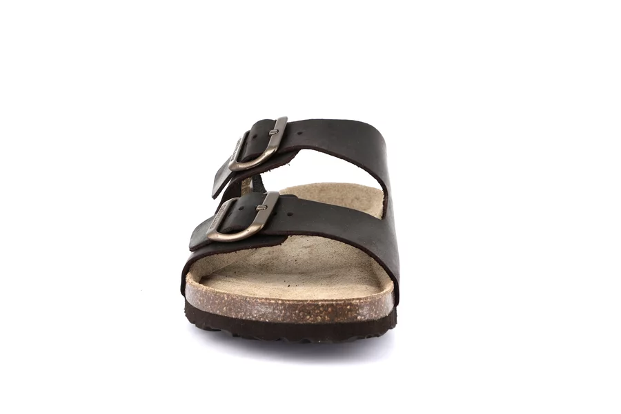 Double band slipper with metal-free buckles | BOBO CB1631 - MOGANO | Grünland