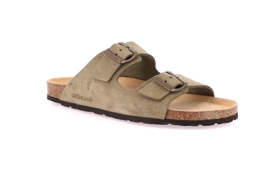 Veloursleder-Sandale mit Doppelschnalle | ROBI