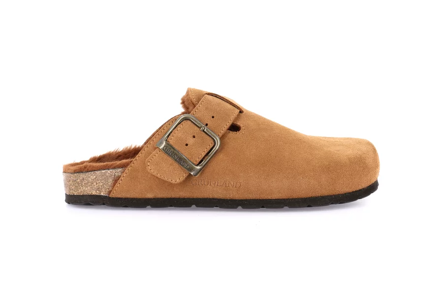 Suede slipper | SARA CB2000 - BROWN | Grünland