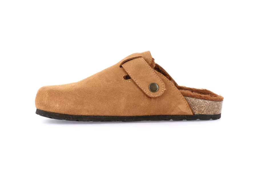 Suede slipper | SARA CB2000 - BROWN | Grünland