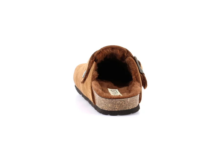 Suede slipper | SARA CB2000 - BROWN | Grünland