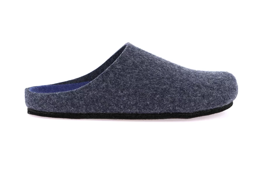 Grunland Ciabatta Loco In Feltro Di Lana Pura – Blu Royal (Taglia 41) Modello CB2020