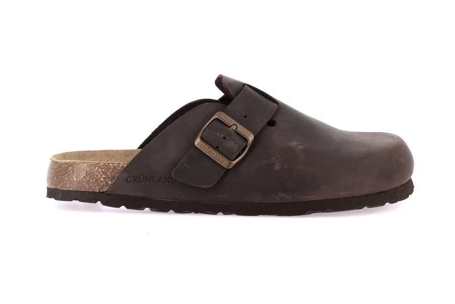 BOBO | Closed toe slipper in greased leather CB2224 - MOGANO | Grünland