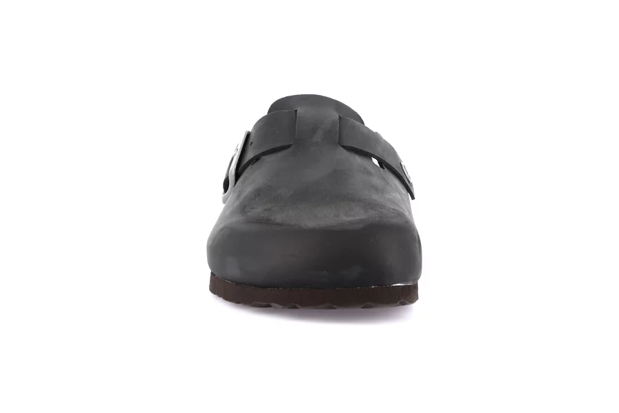 BOBO | Closed toe slipper in greased leather CB2224 - BLACK | Grünland