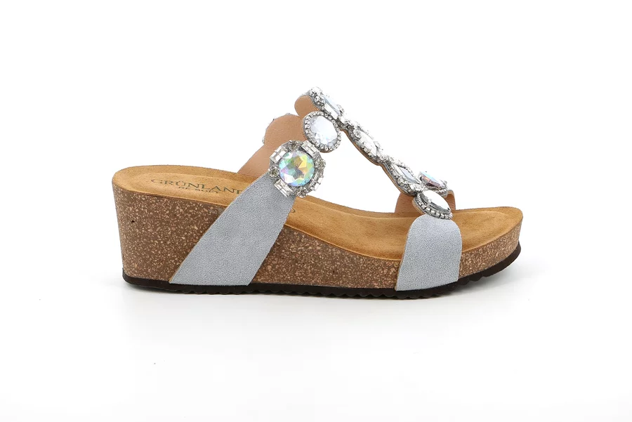 Ciabatta con zeppa in sughero | ERSI CB2236 - JEANS | Grünland