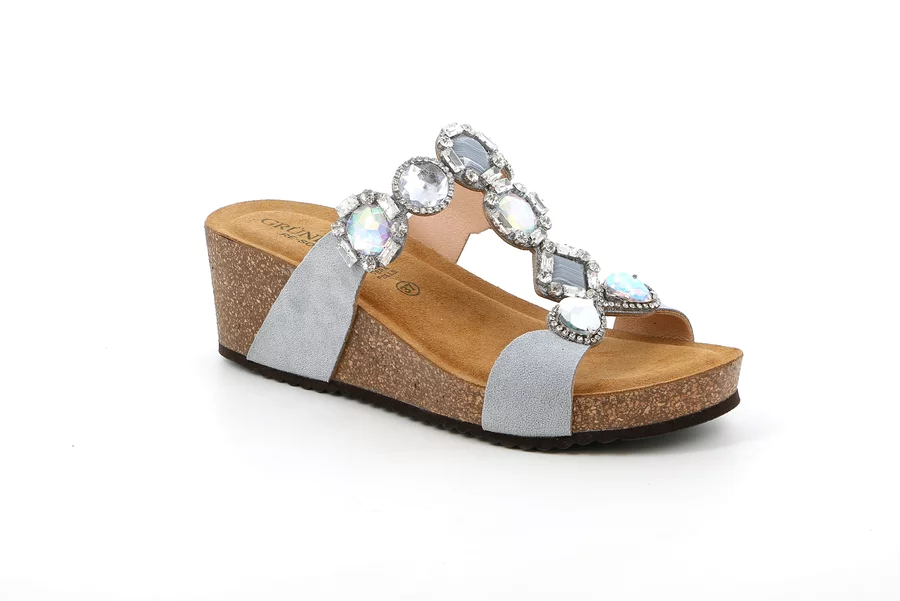 Ciabatta con zeppa in sughero | ERSI CB2236 - JEANS | Grünland
