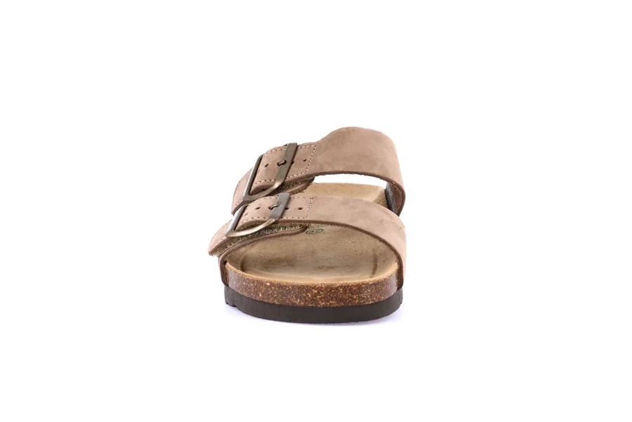 HOLA Sandale mit zweifarbiger Doppelschnalle CB2249 - TAUPE | Grünland